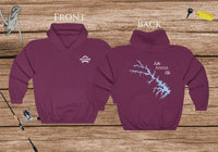 Lake Anna Life Hoodie - Front & Back Printed - High Quality Lake Life Hooded Sweatshirt - Heavy Hooded Sweatshirt - Virginia Lake