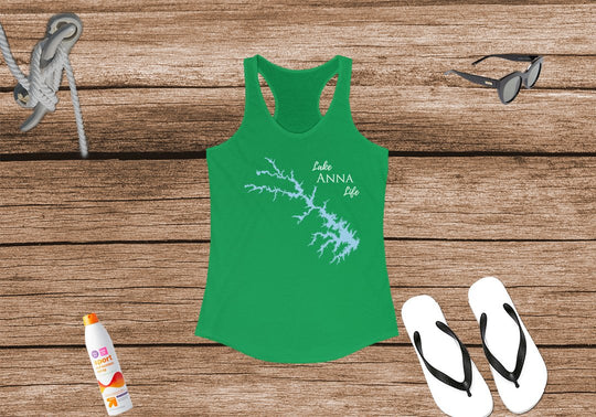 Lake Anna Life - Women's Ideal Racerback Tank - Virginia Lake