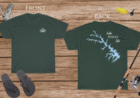 Lake Anna Life - Cotton Short Sleeved - FRONT & BACK PRINTED - Short Sleeved Cotton Tee - Virginia Lake