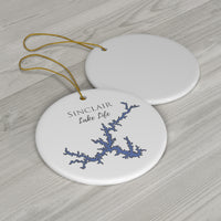 Sinclair Lake Life Ceramic Ornament - Classic Christmas Ornaments - Georgia Lake