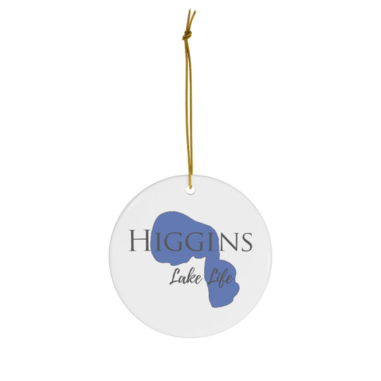 Higgins Lake Life Ceramic Ornament - Classic Christmas Ornaments - Michigan Lake
