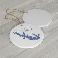 Sam Rayburn Life Ceramic Ornaments - Classic Christmas Ornament -  Texas Lake