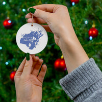 Copy of Indian Lake Life Ceramic Ornament - Classic Christmas Ornaments - Ohio Lake
