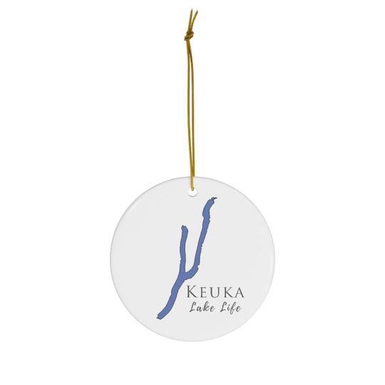 Keuka Lake Life Ceramic Ornament - Classic Christmas Ornaments - New York Lake