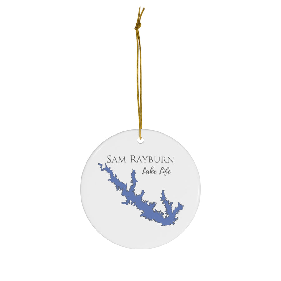 Sam Rayburn Life Ceramic Ornaments - Classic Christmas Ornament -  Texas Lake