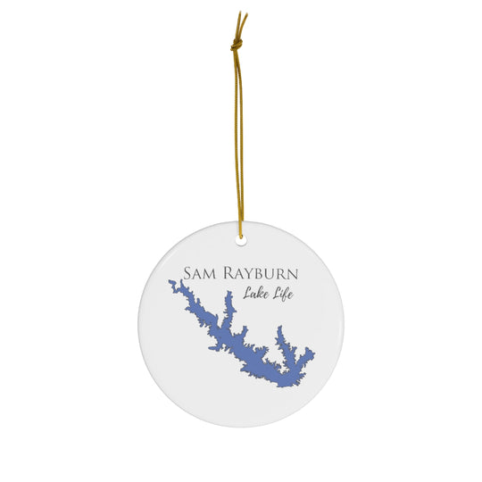 Sam Rayburn Life Ceramic Ornaments - Classic Christmas Ornament -  Texas Lake