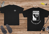 Hwy 57 - Highway to my Happy Place - Priest Lake Heavy Cotton Tee - Idaho Lake