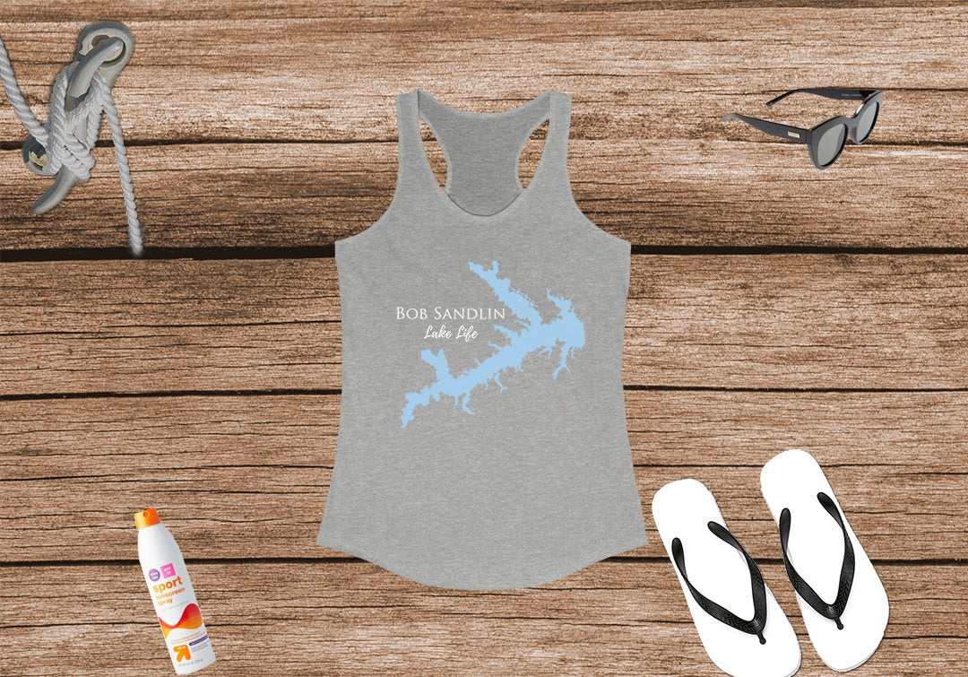 Bob Sandlin Lake Life Women's Ideal Racerback Tank -  Texas Lake