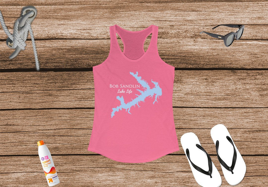 Bob Sandlin Lake Life Women's Ideal Racerback Tank -  Texas Lake