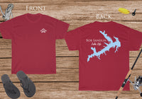 Bob Sandlin Lake Life - Cotton Short Sleeved - FRONT & BACK PRINTED - Short Sleeved Cotton Tee - Texas Lake