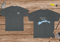 Buckeye Lake Life - Cotton Short Sleeved - FRONT & BACK PRINTED - Short Sleeved Cotton Tee - Ohio Lake