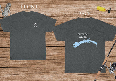 Buckeye Lake Life - Cotton Short Sleeved - FRONT & BACK PRINTED - Short Sleeved Cotton Tee - Ohio Lake