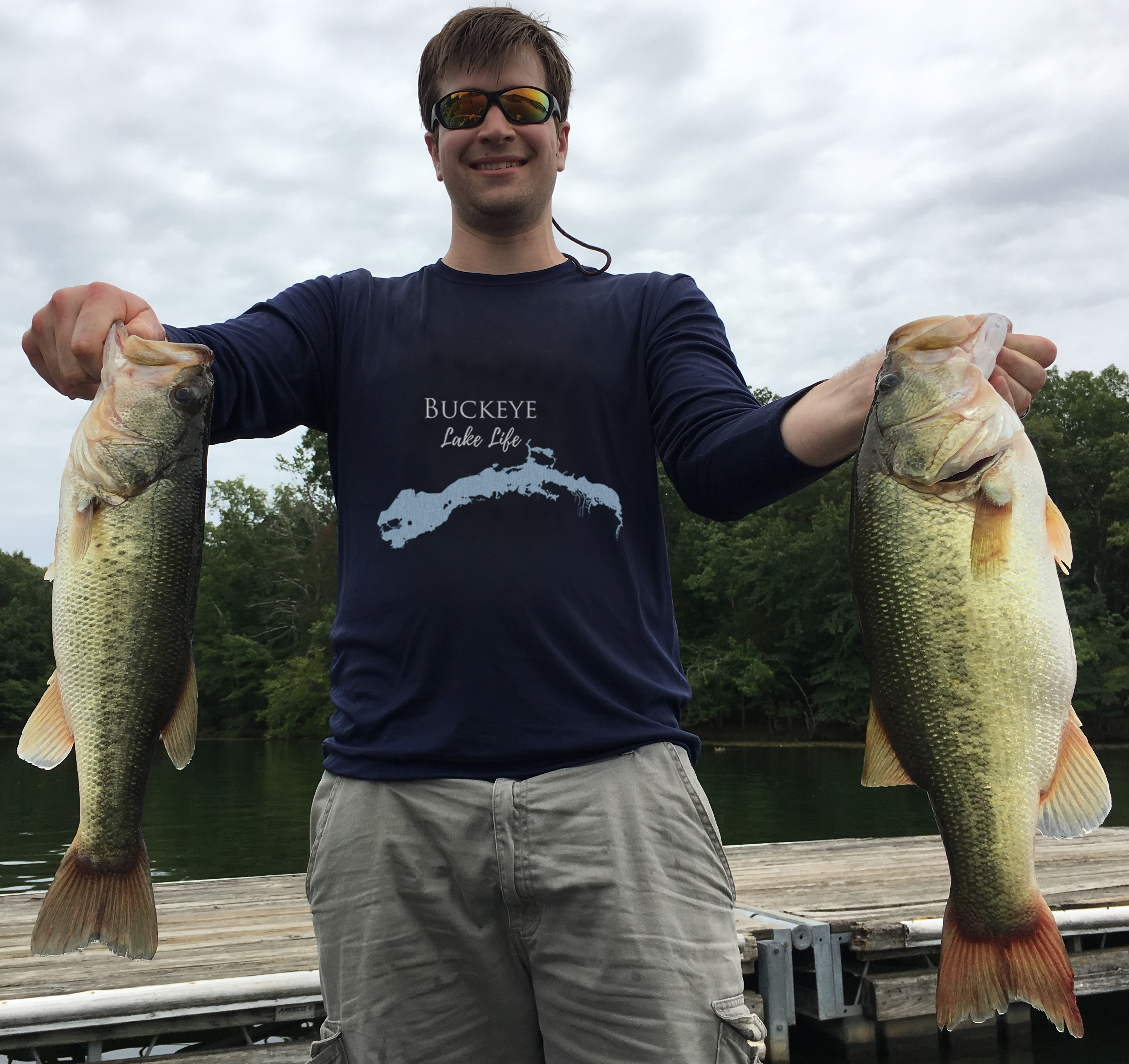 Buckeye Lake Life Dri-fit Boating Shirt - Breathable Material- Men's Long Sleeve Moisture Wicking Tee - Ohio Lake