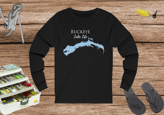 Buckeye Lake Life Unisex Cotton Jersey Long Sleeve Tee - Ohio Lake