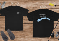 Buckeye Lake Life - Cotton Short Sleeved - FRONT & BACK PRINTED - Short Sleeved Cotton Tee - Ohio Lake