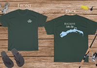 Buckeye Lake Life - Cotton Short Sleeved - FRONT & BACK PRINTED - Short Sleeved Cotton Tee - Ohio Lake
