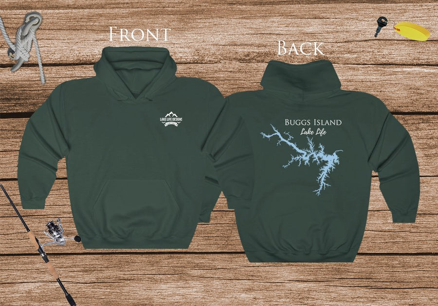 Buggs Island Lake Life Hoodie - BACK PRINTED - Sweatshirt - Virginia Lake