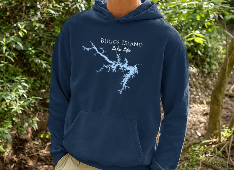 Buggs Island Lake Life Hoodie Sweatshirt - Kerr - Virginia Lake