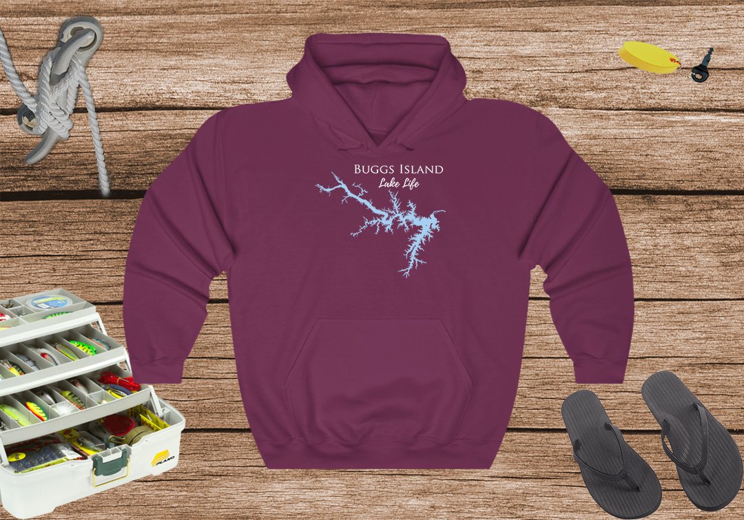 Buggs Island Lake Life Hoodie Sweatshirt - Kerr - Virginia Lake