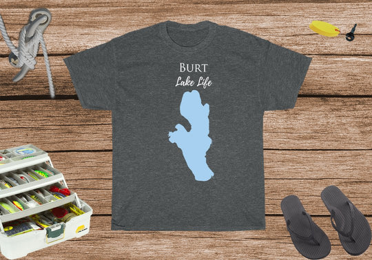 Burt Lake Life Heavy Cotton Tee - Lake Burt - Michigan Lake