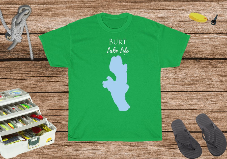Burt Lake Life Heavy Cotton Tee - Lake Burt - Michigan Lake