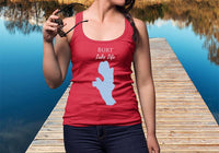 Burt Lake Life Women's Ideal Racerback Tank - Michigan Lake
