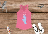 Burt Lake Life Women's Ideal Racerback Tank - Michigan Lake