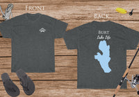 Burt Lake Life - Cotton Short Sleeved - FRONT & BACK PRINTED - Short Sleeved Cotton Tee - Michigan Lake