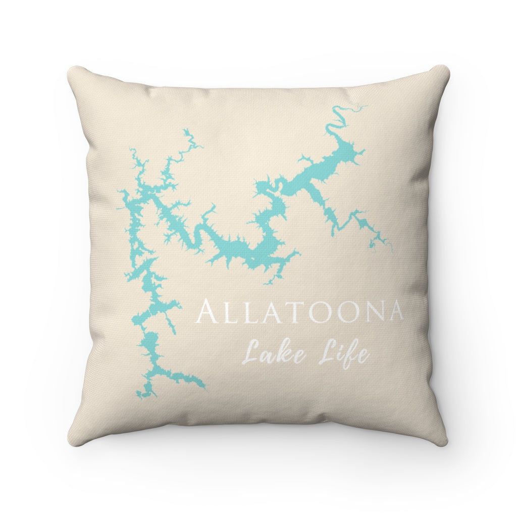Allatoona Lake Life Spun Polyester Square Pillow - Georgia Lake