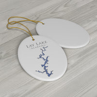Lay Lake Alabama Ceramic Ornaments - Classic Christmas Ornament -  Alabama Lake
