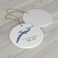 Cherokee TN Lake Life Ceramic Ornament - Classic Christmas Ornaments - Tennessee Lake