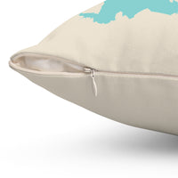 Eagle Mountain Lake Life Spun Polyester Square Pillow - Texas Lake