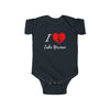 Load image into Gallery viewer, Cute! I Love Lake Norman - Infant Fine Jersey Bodysuit - Heart - North Carolina Lake