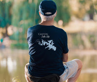 Canyon Lake Life - Cotton Short Sleeved - FRONT & BACK PRINTED - Short Sleeved Cotton Tee - Texas Lake
