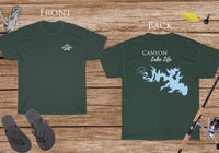 Canyon Lake Life - Cotton Short Sleeved - FRONT & BACK PRINTED - Short Sleeved Cotton Tee - Texas Lake