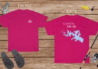 Canyon Lake Life - Cotton Short Sleeved - FRONT & BACK PRINTED - Short Sleeved Cotton Tee - Texas Lake