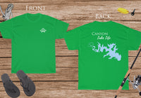 Canyon Lake Life - Cotton Short Sleeved - FRONT & BACK PRINTED - Short Sleeved Cotton Tee - Texas Lake