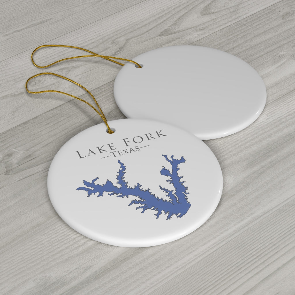 Lake Fork Ceramic Ornament - Classic Christmas Ornaments -  Texas Lake