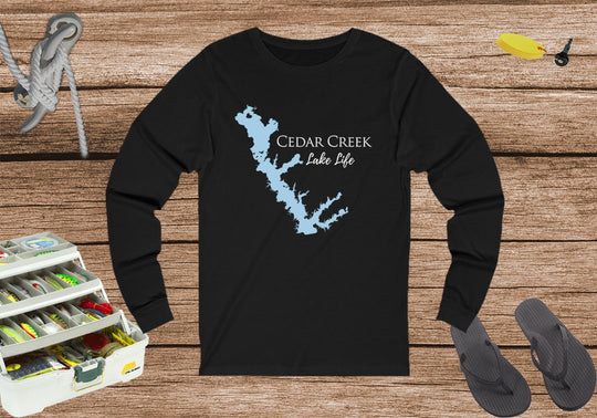 Cedar Creek Lake Life Unisex Cotton Jersey Long Sleeve Tee - Texas Lake