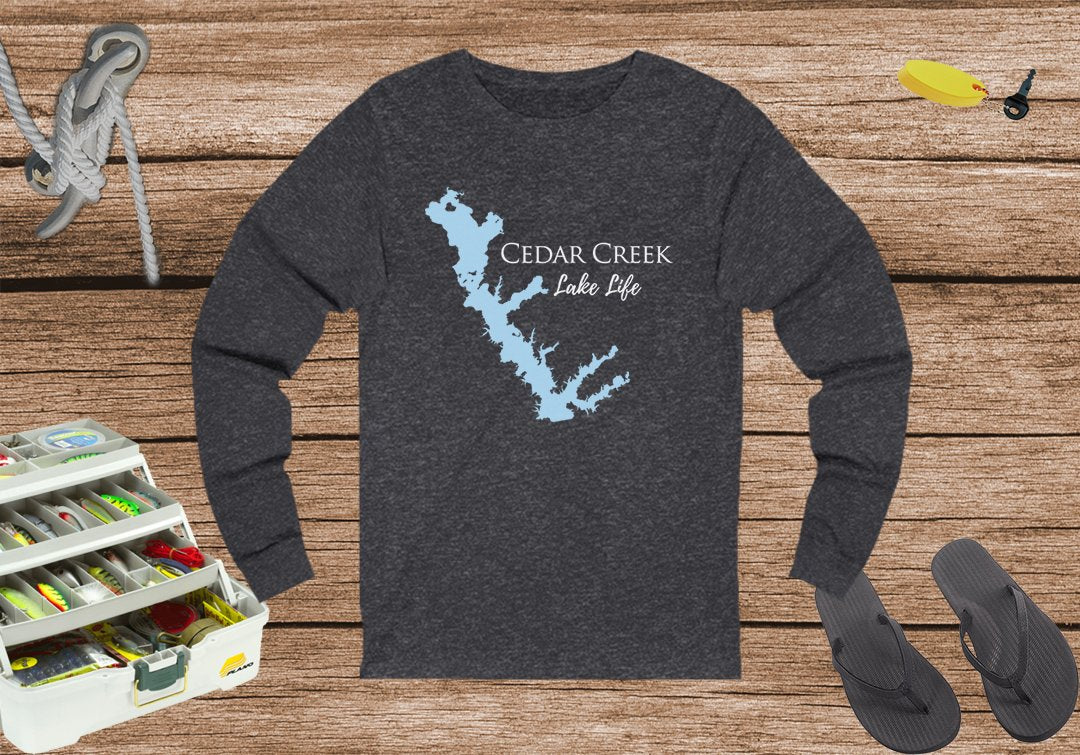 Cedar Creek Lake Life Unisex Cotton Jersey Long Sleeve Tee - Texas Lake