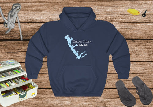 Cedar Creek Lake Hoodie Sweatshirt - Texas Lake