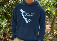 Cedar Creek Lake Hoodie Sweatshirt - Texas Lake