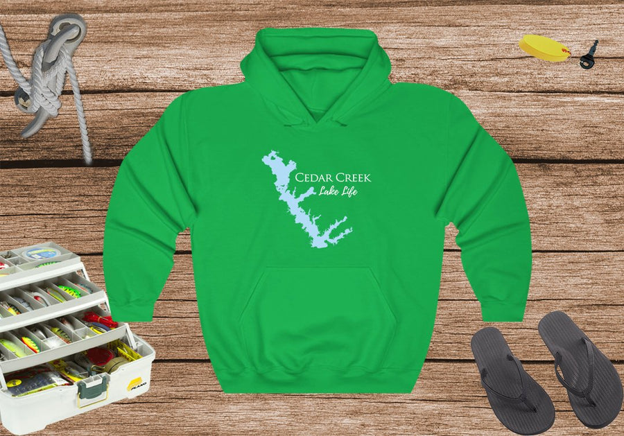 Cedar Creek Lake Hoodie Sweatshirt - Texas Lake