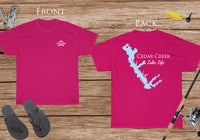 Cedar Creek Lake Life - Cotton Short Sleeved - FRONT & BACK PRINTED - Short Sleeved Cotton Tee - Texas Lake