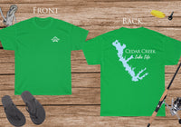 Cedar Creek Lake Life - Cotton Short Sleeved - FRONT & BACK PRINTED - Short Sleeved Cotton Tee - Texas Lake