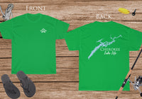 Cherokee Lake Life - Cotton Short Sleeved - FRONT & BACK PRINTED - Short Sleeved Cotton Tee - Tennessee Lake