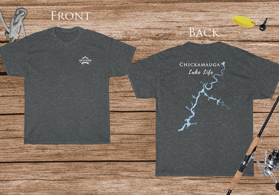 Chickamauga Lake Life - Cotton Short Sleeved - FRONT & BACK PRINTED - Short Sleeved Cotton Tee - Tennessee Lake