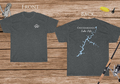 Chickamauga Lake Life - Cotton Short Sleeved - FRONT & BACK PRINTED - Short Sleeved Cotton Tee - Tennessee Lake