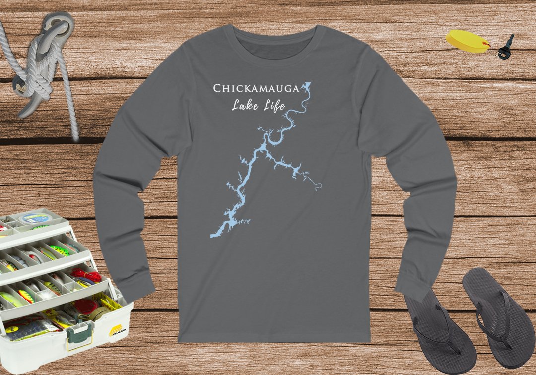 Chickamauga Lake Life Unisex Cotton Jersey Long Sleeve Tee - Tennessee Lake