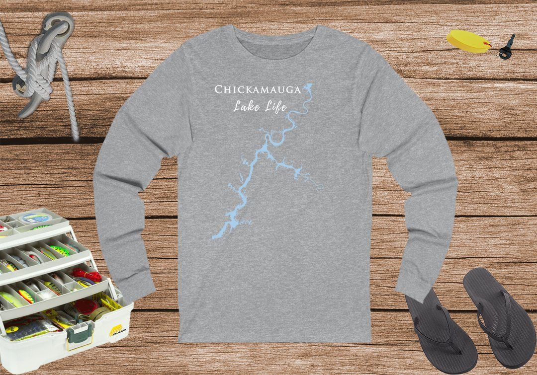 Chickamauga Lake Life Unisex Cotton Jersey Long Sleeve Tee - Tennessee Lake